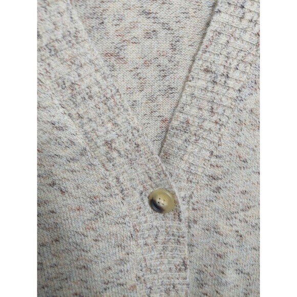 a.n.a Plus Women's Size 1X Long Sleeve Button Open Front Cardigan Tan Oatmeal - Picture 5 of 14